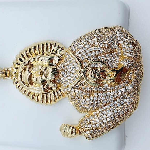 14K Gold Plated Cubic Zircon Pendant, EVBRS648 - Picture 10 of 11